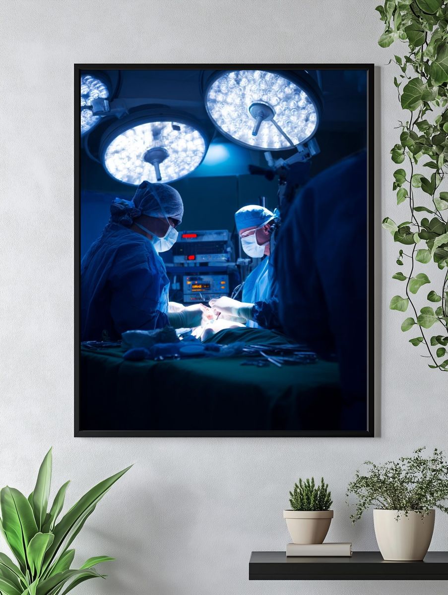 Surgical Team in Action — Medical Photography Print. — room view 4
