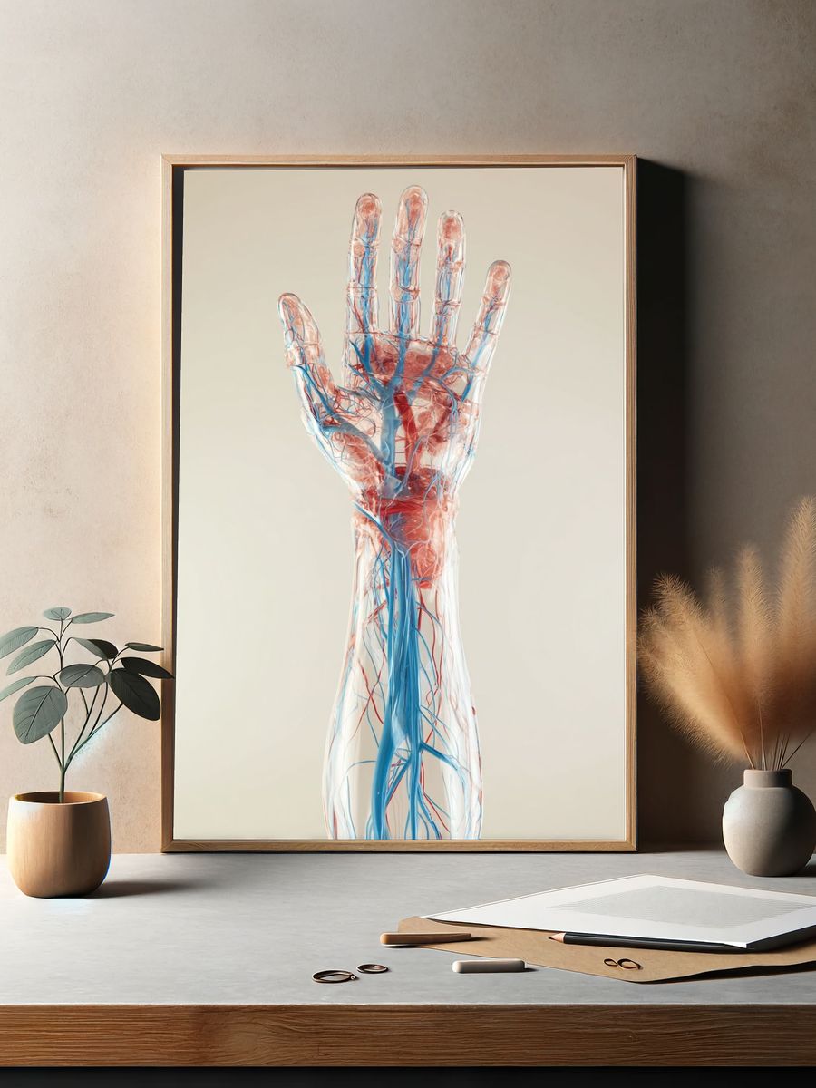 Anatomical Hand — Medical Illustration Poster. — room view 2