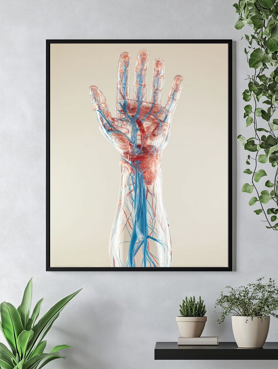 Anatomical Hand — Medical Illustration Poster. — room view 4