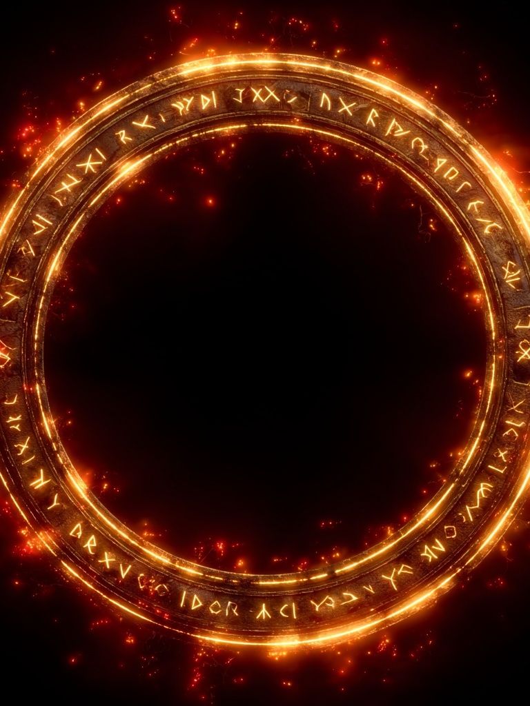 Mystical Ring of Fire — Fantasy Print. poster — fine-art art