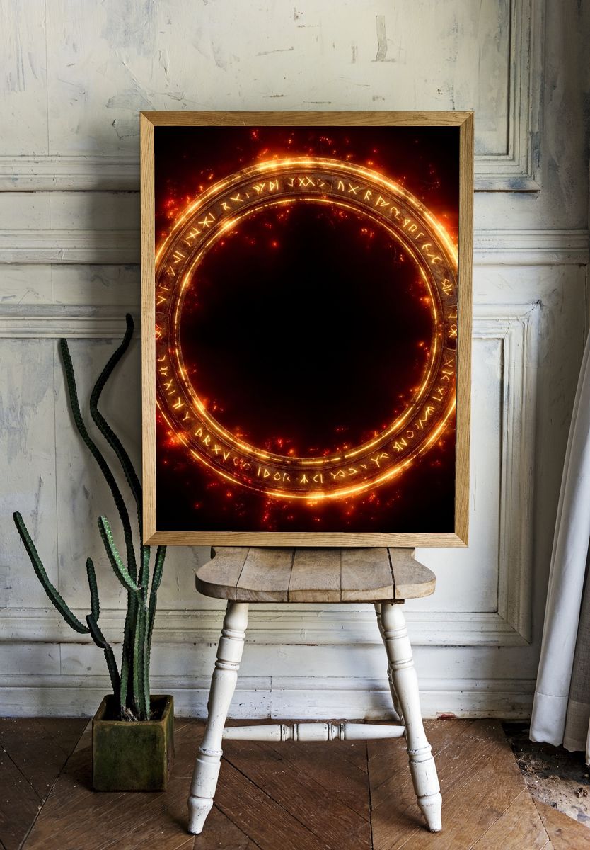 Mystical Ring of Fire — Fantasy Print. — room view 1