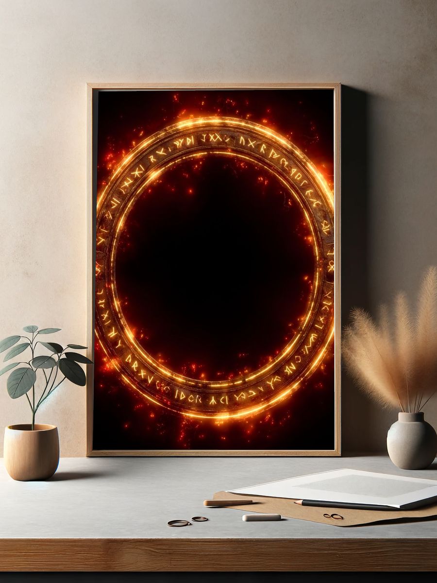 Mystical Ring of Fire — Fantasy Print. — room view 2