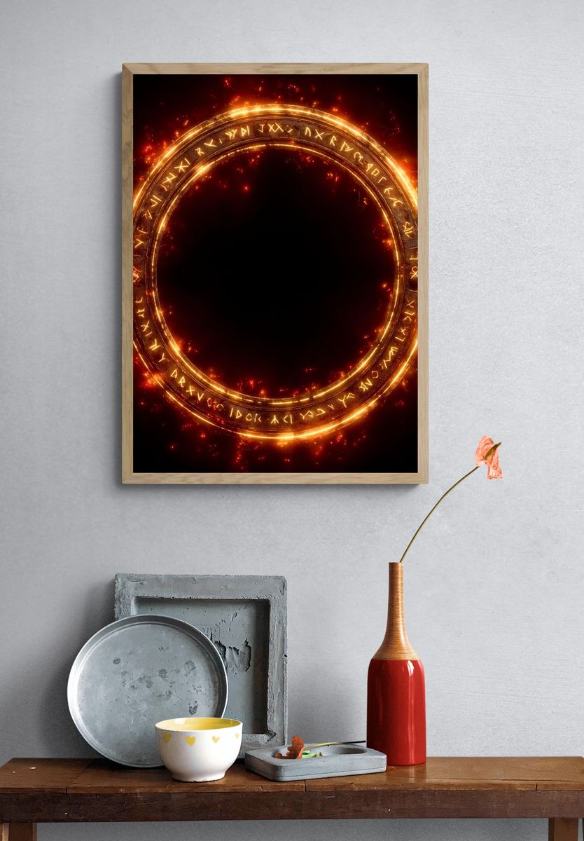 Mystical Ring of Fire — Fantasy Print. — room view 3