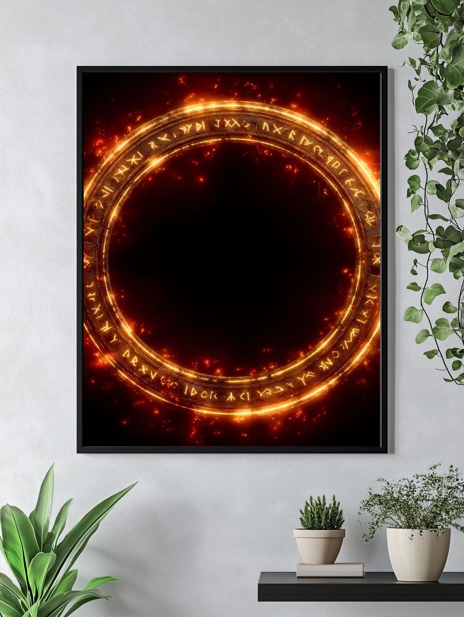 Mystical Ring of Fire — Fantasy Print. — room view 4