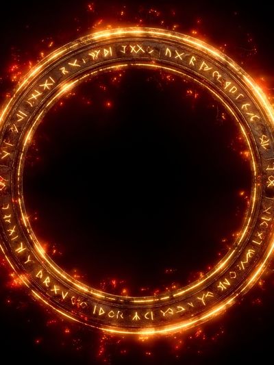 Mystical Ring of Fire — Fantasy Print. poster print