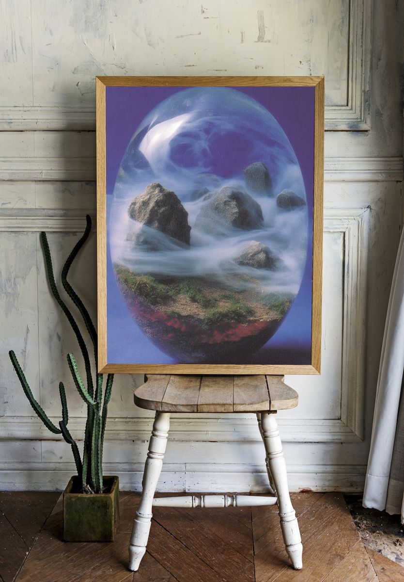 Mystical Landscape in Glass — Fine Art Print. — room view 1