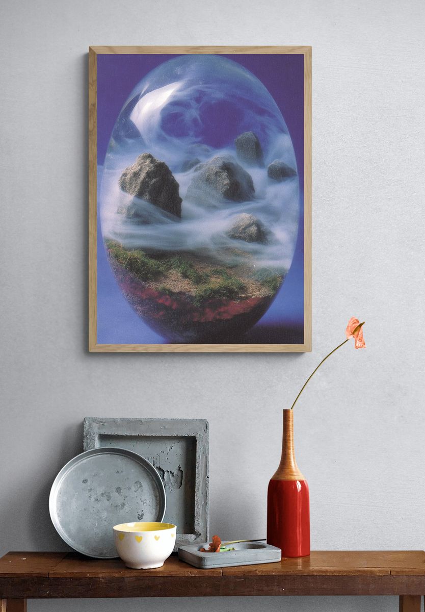 Mystical Landscape in Glass — Fine Art Print. — room view 3