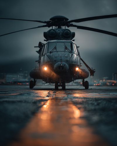 Military Helicopter Landing Poster. poster print