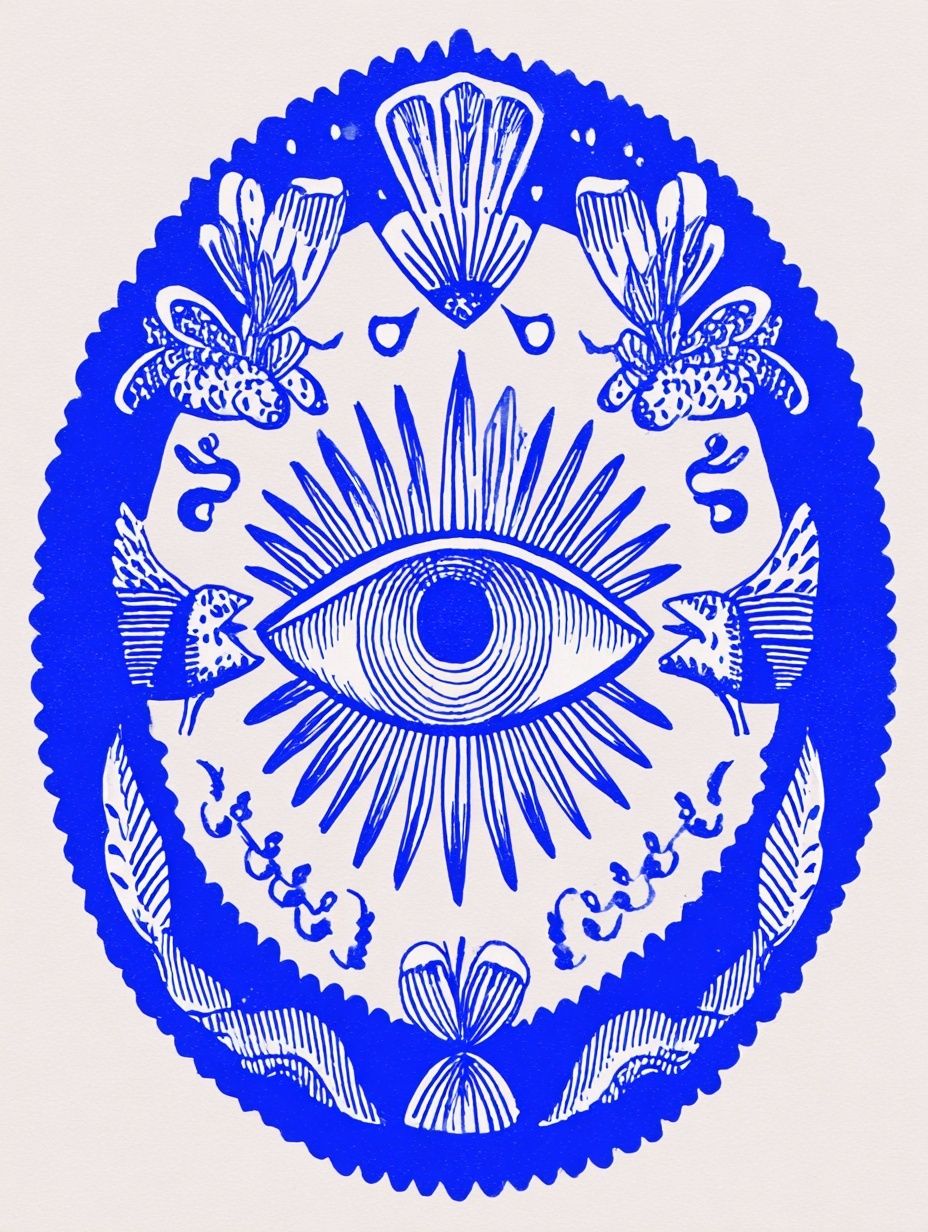 Mystical Eye Illustration Poster. poster detail
