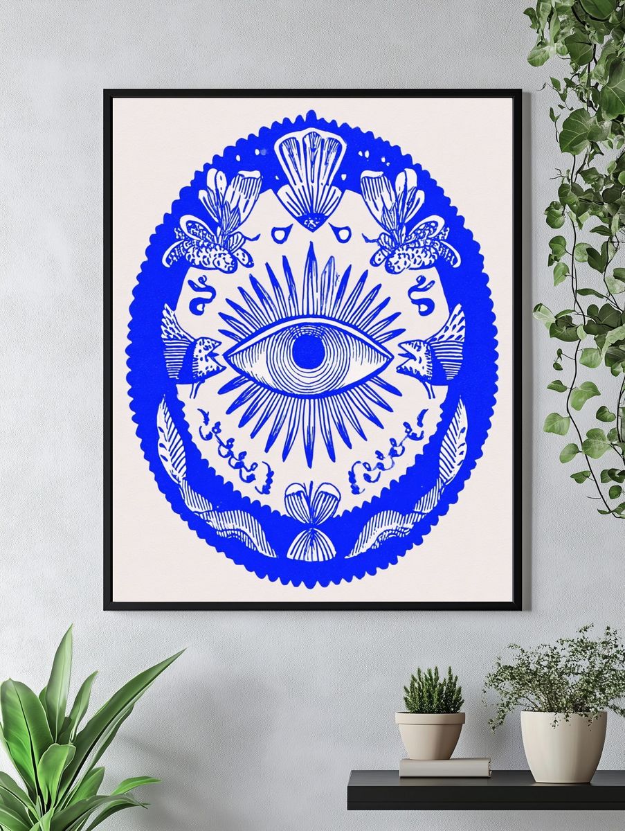 Mystical Eye Illustration Poster. — room view 4