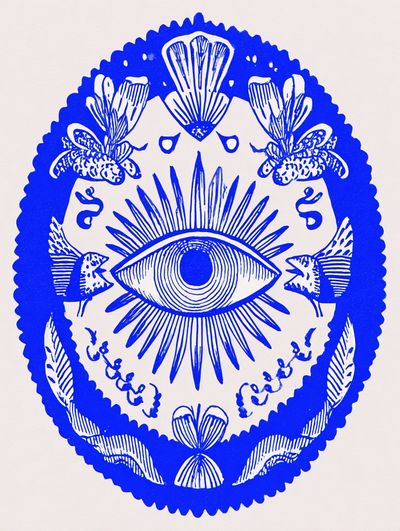 Mystical Eye Illustration Poster. poster
