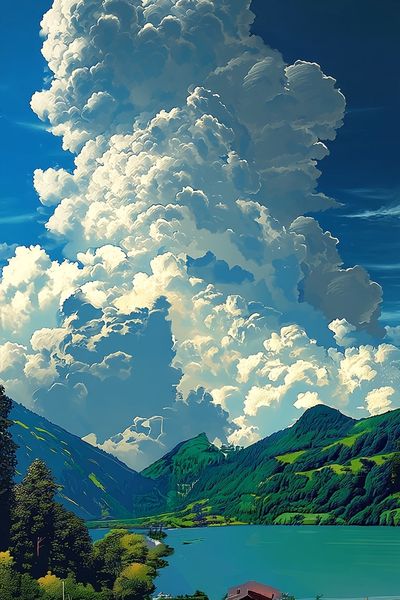 Majestic Mountain Lake — Fine Art Print. poster print