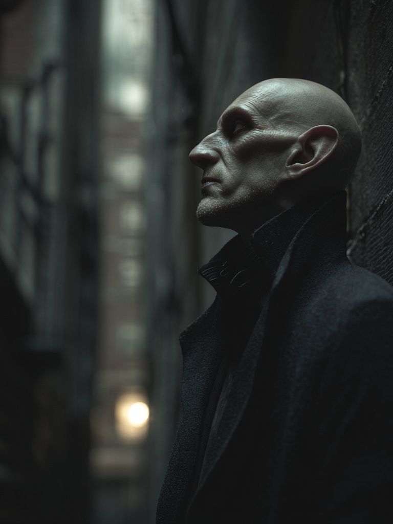 Mysterious Man in Alley — Photography Print. poster — photography art