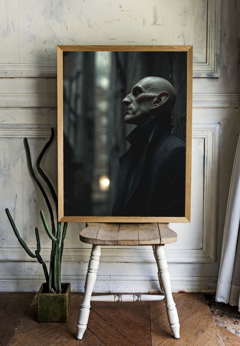 Mysterious Man in Alley — Photography Print. — room view 1