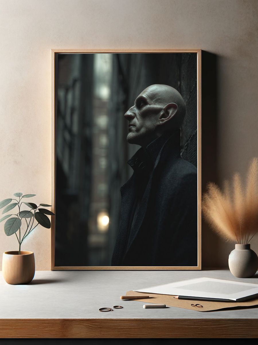 Mysterious Man in Alley — Photography Print. — room view 2