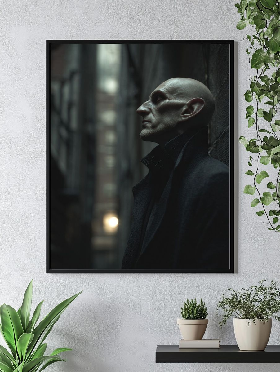 Mysterious Man in Alley — Photography Print. — room view 4
