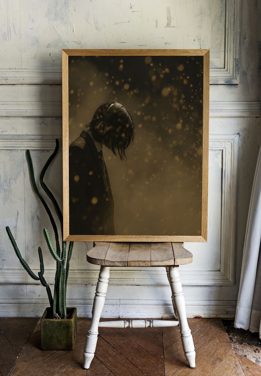 Mysterious Musician — Fine Art Print. — room view 1