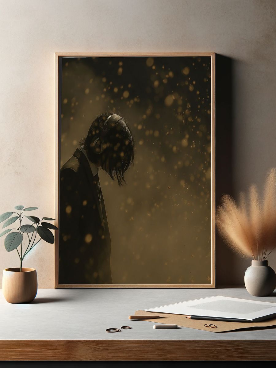 Mysterious Musician — Fine Art Print. — room view 2