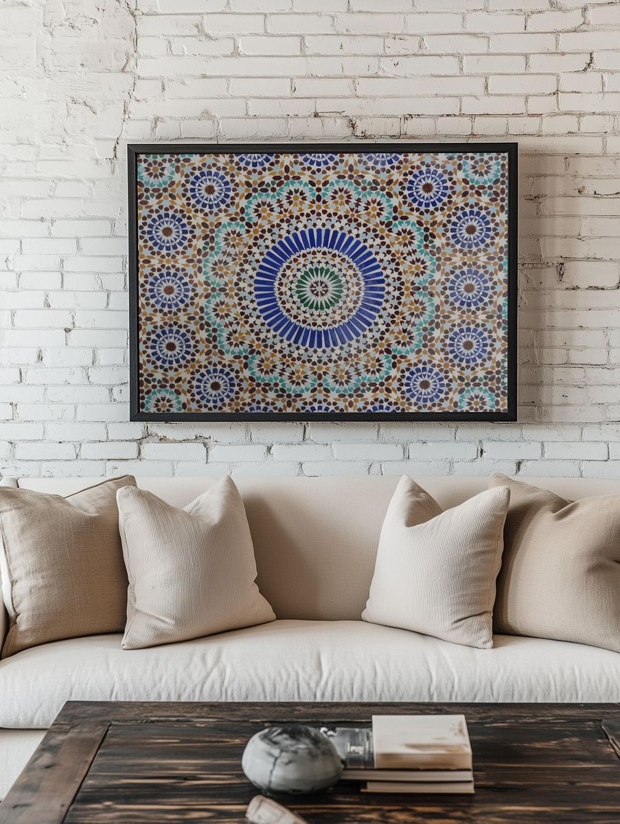 Moroccan Mosaic Pattern Poster. room preview