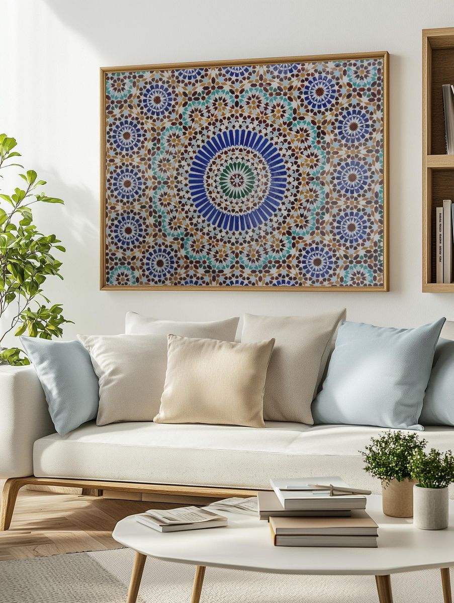 Moroccan Mosaic Pattern Poster. — room view 2