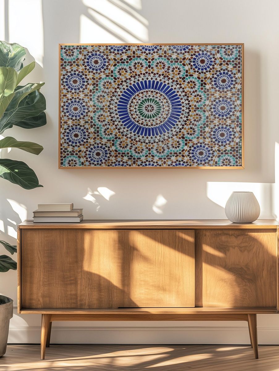 Moroccan Mosaic Pattern Poster. — room view 3