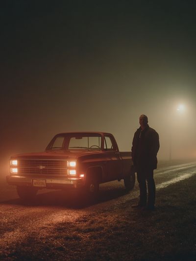 Misty Night Road — Photography Print. poster print