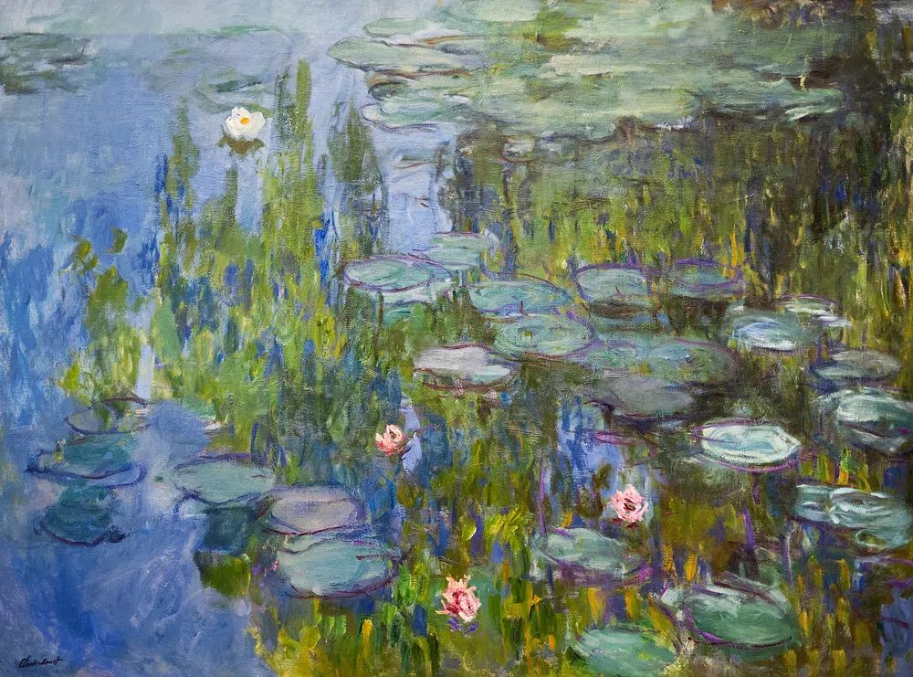 Water Lilies by Claude Monet (1915) — Art Print. poster — fine-art art