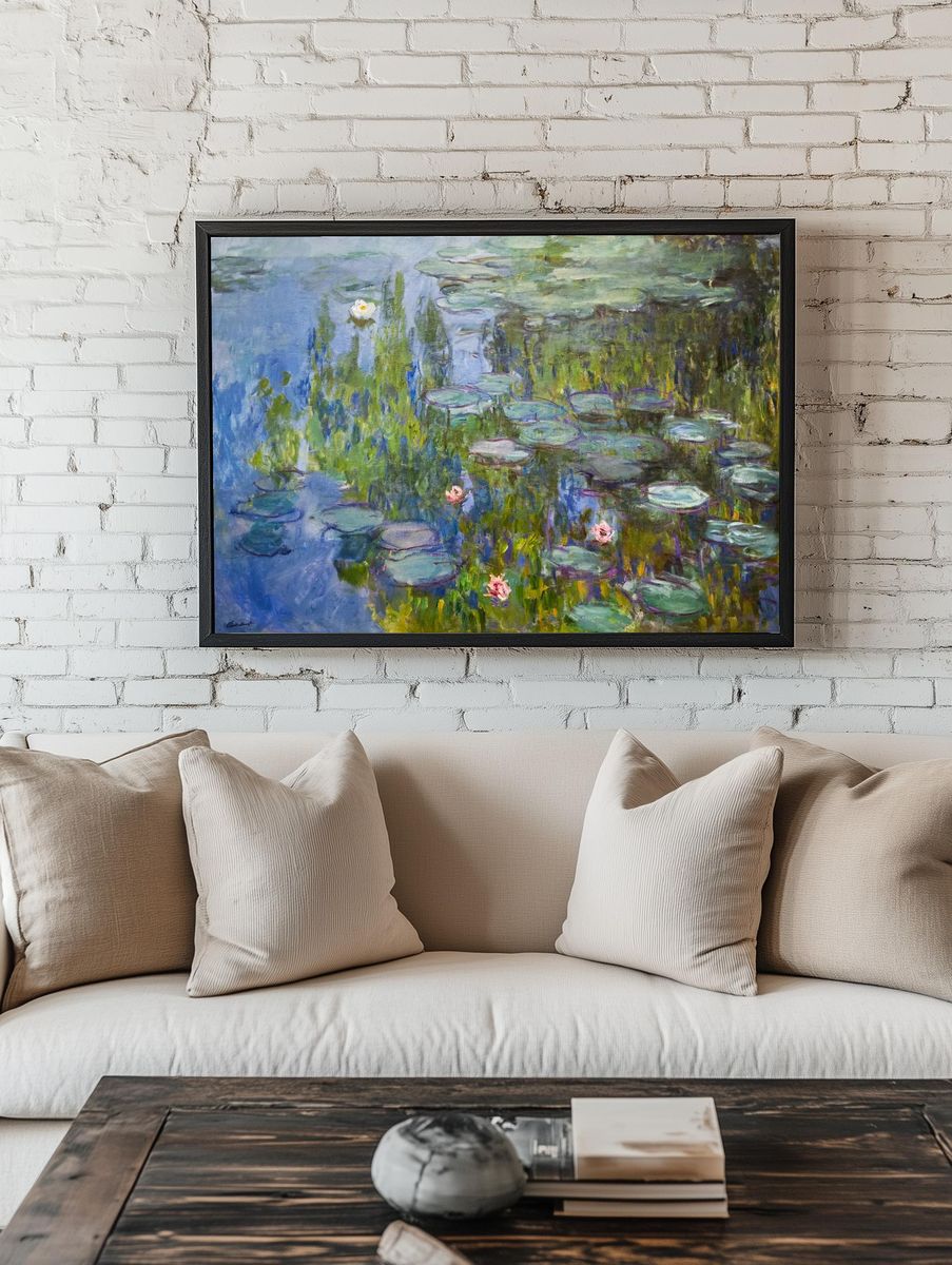 Water Lilies by Claude Monet (1915) — Art Print. — room view 1