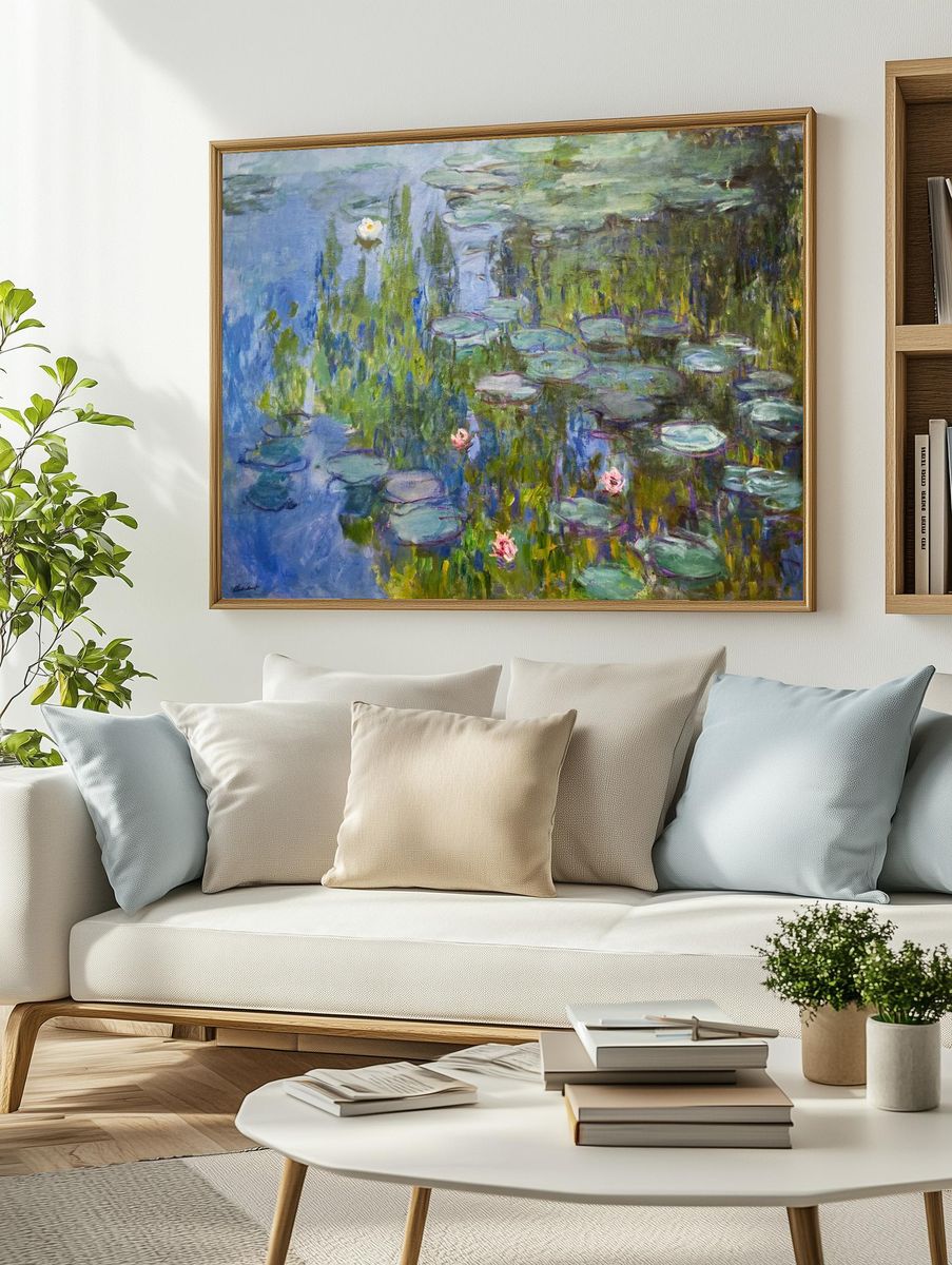 Water Lilies by Claude Monet (1915) — Art Print. — room view 2
