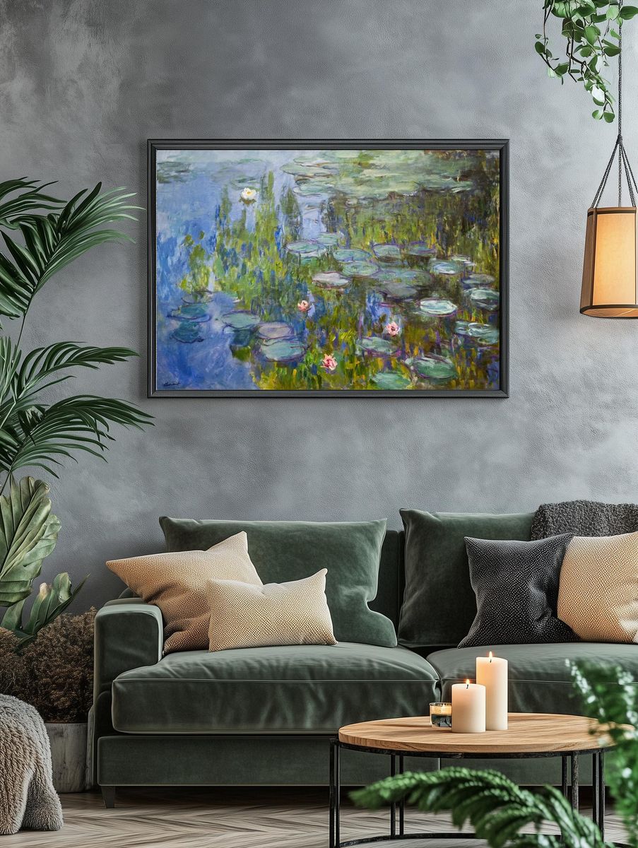 Water Lilies by Claude Monet (1915) — Art Print. — room view 4