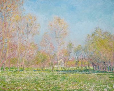 Spring in Giverny by Claude Monet (1890) — Art Print. poster
