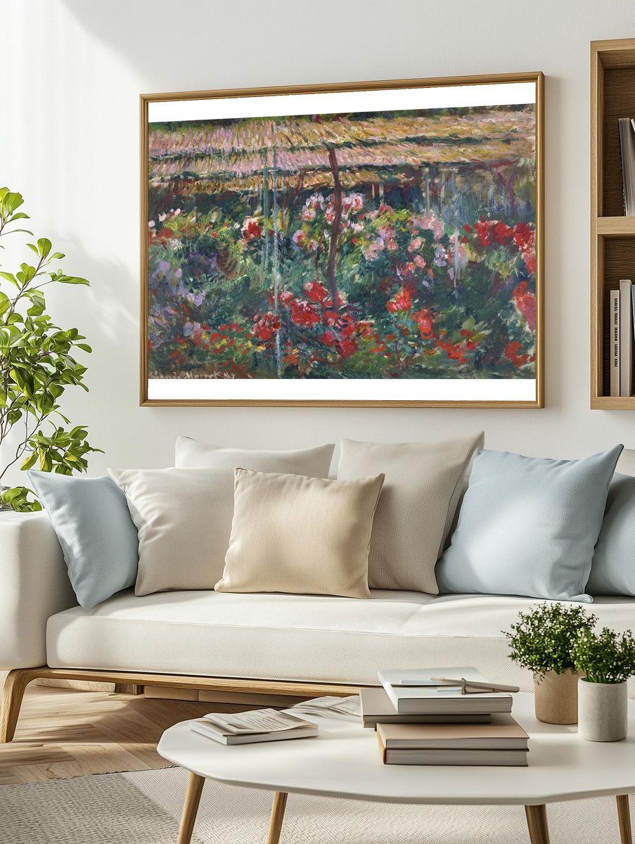 Peony Garden by Claude Monet (1887) — Art Print. — room view 2
