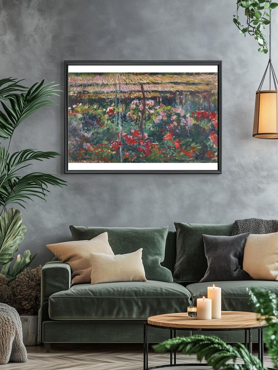 Peony Garden by Claude Monet (1887) — Art Print. — room view 4