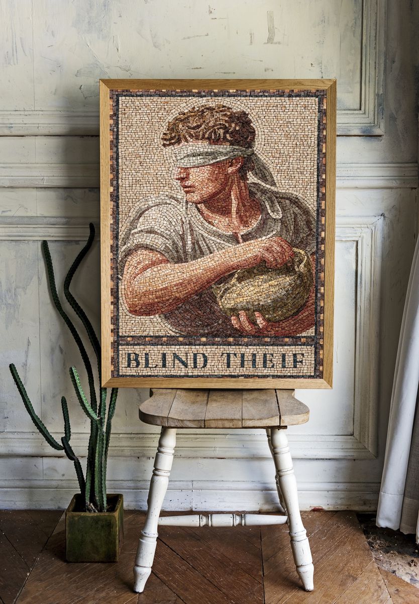 Blind Thief Mosaic Poster. — room view 1