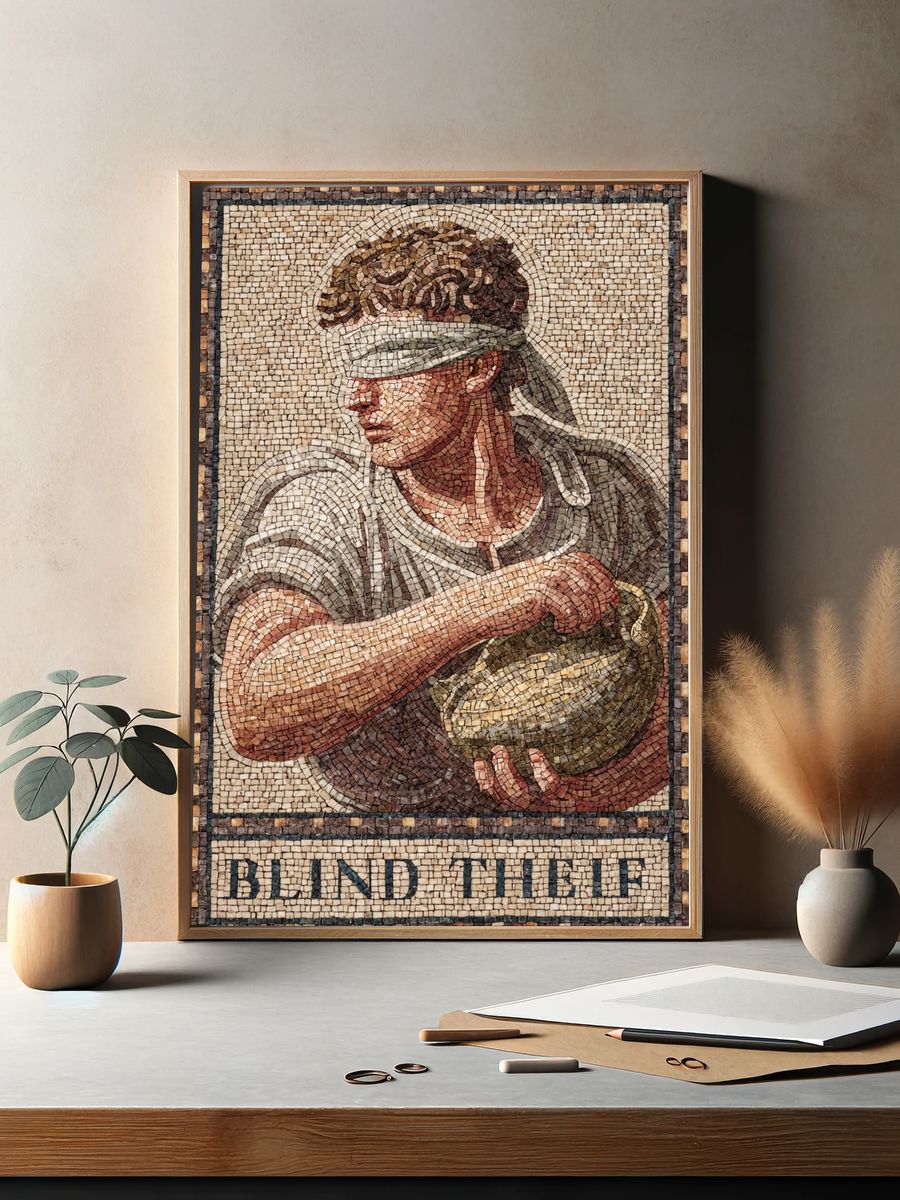 Blind Thief Mosaic Poster. — room view 2