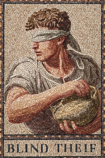 Blind Thief Mosaic Poster. poster print