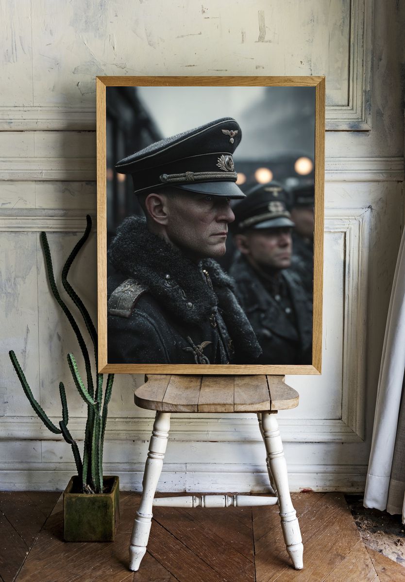 Military Officer Portrait Photography Poster. — room view 1