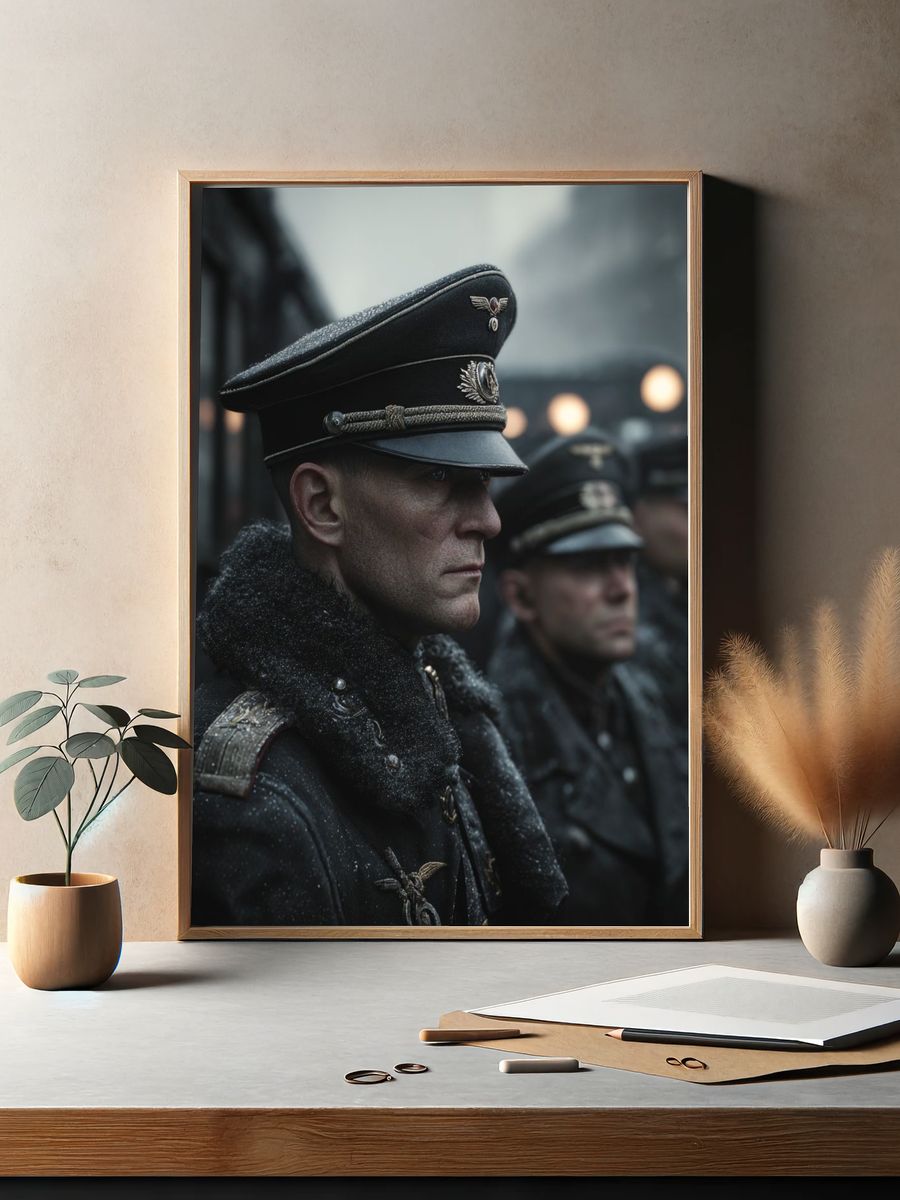 Military Officer Portrait Photography Poster. — room view 2