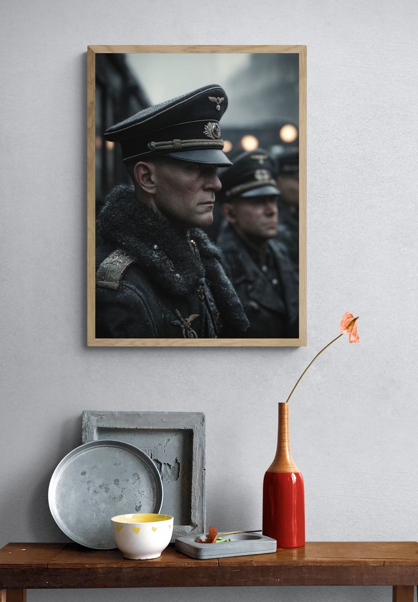 Military Officer Portrait Photography Poster. — room view 3