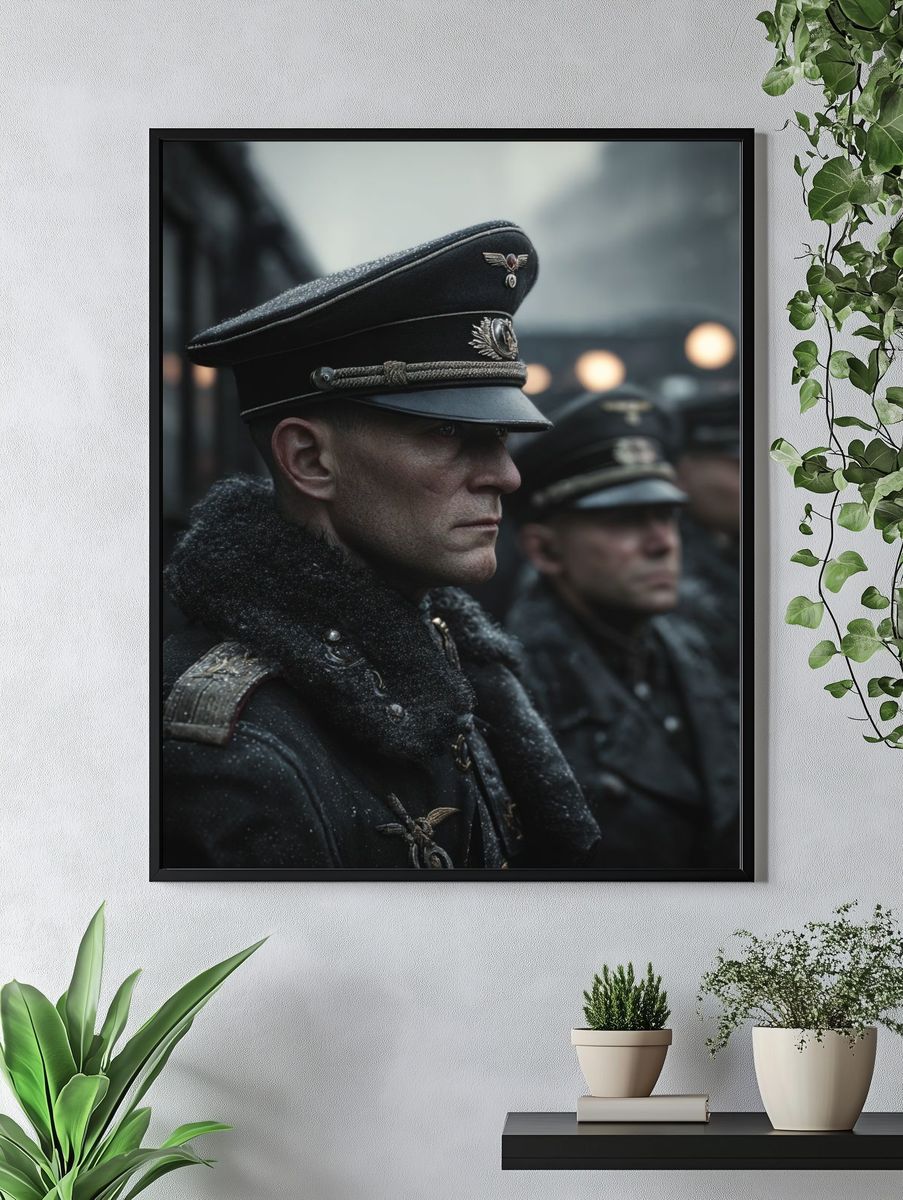 Military Officer Portrait Photography Poster. — room view 4