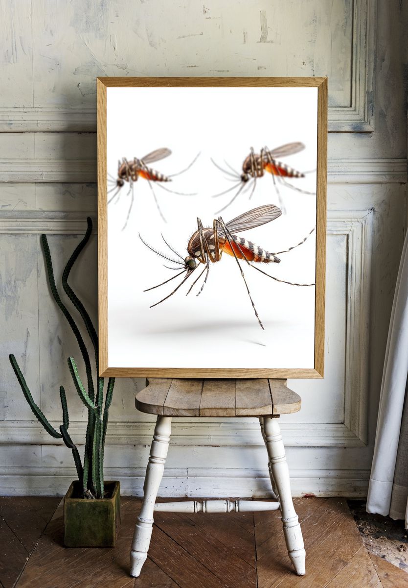 Mosquito Study Illustration Poster. — room view 1