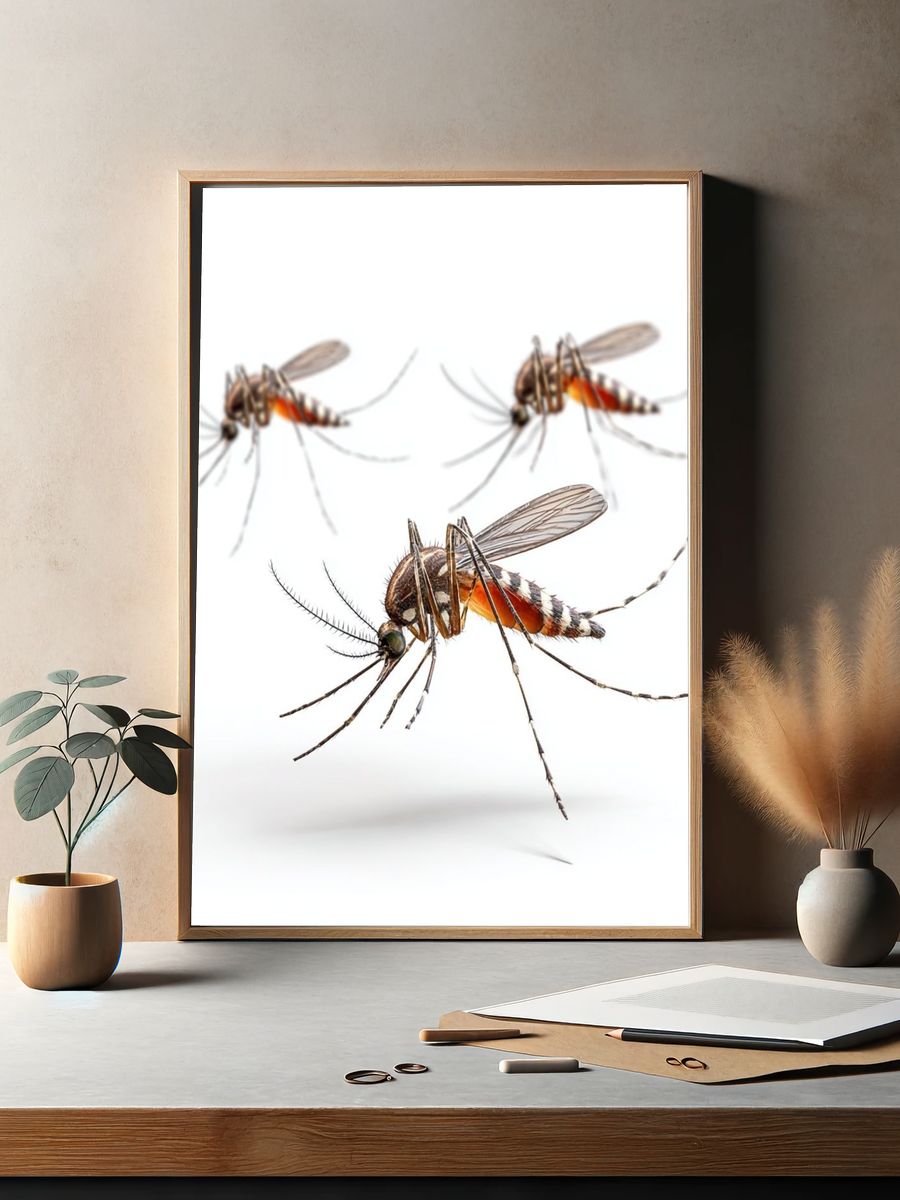 Mosquito Study Illustration Poster. — room view 2