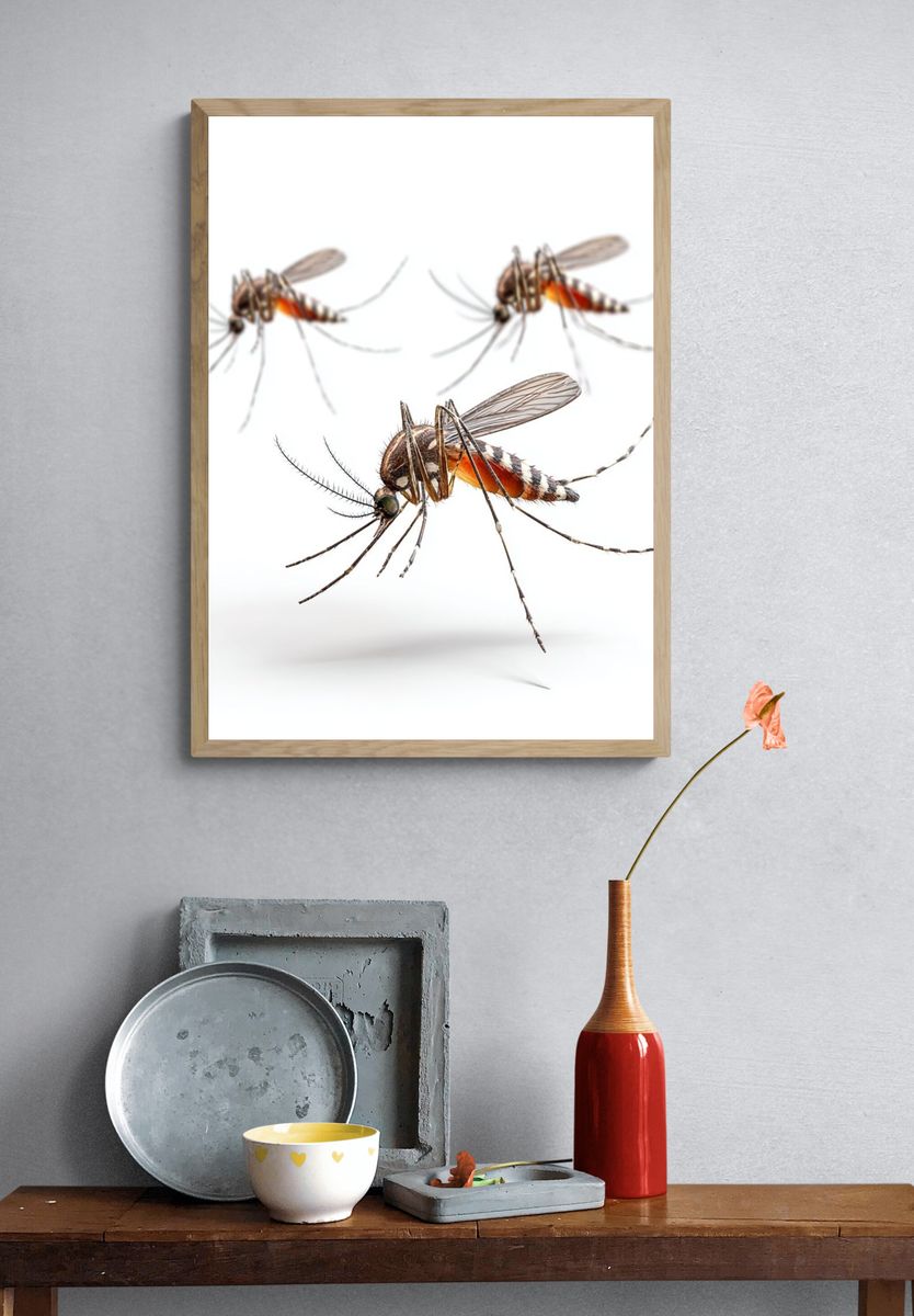 Mosquito Study Illustration Poster. — room view 3