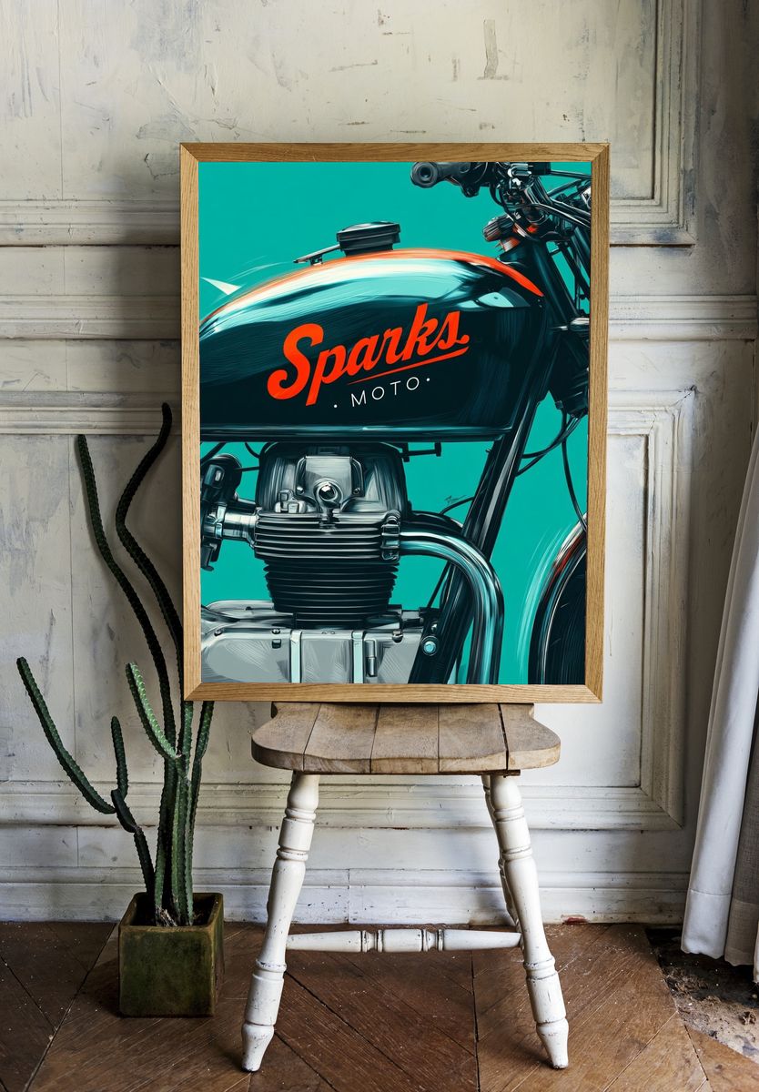 Sparks Moto Poster. — room view 1