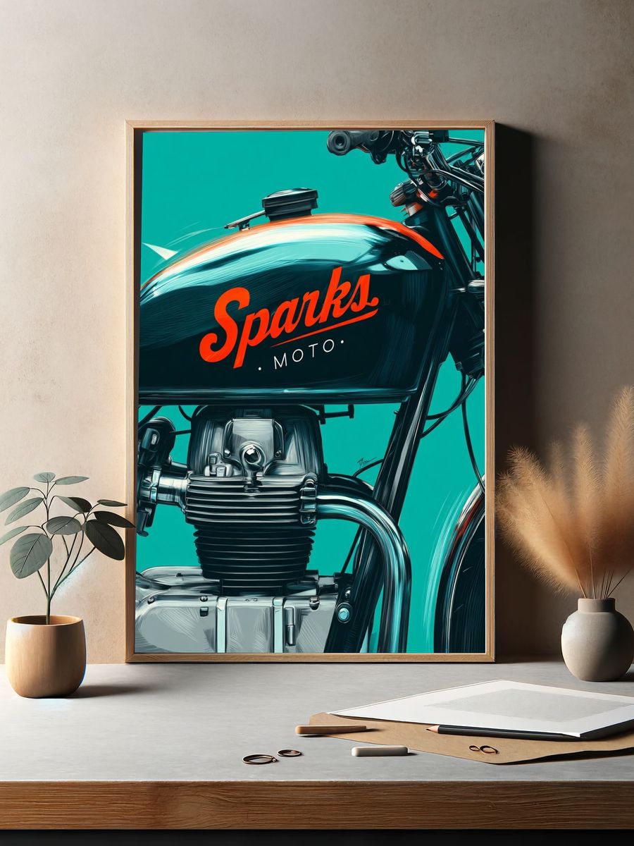 Sparks Moto Poster. — room view 2