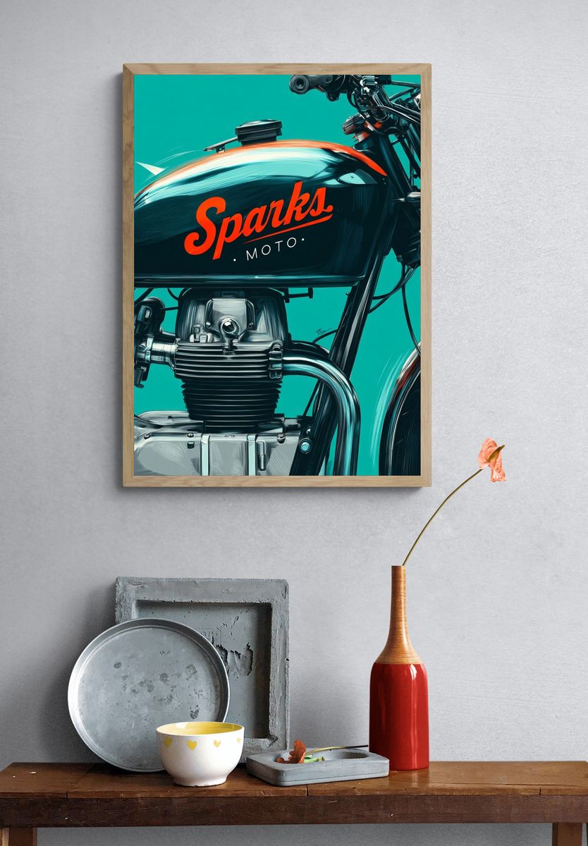 Sparks Moto Poster. — room view 3