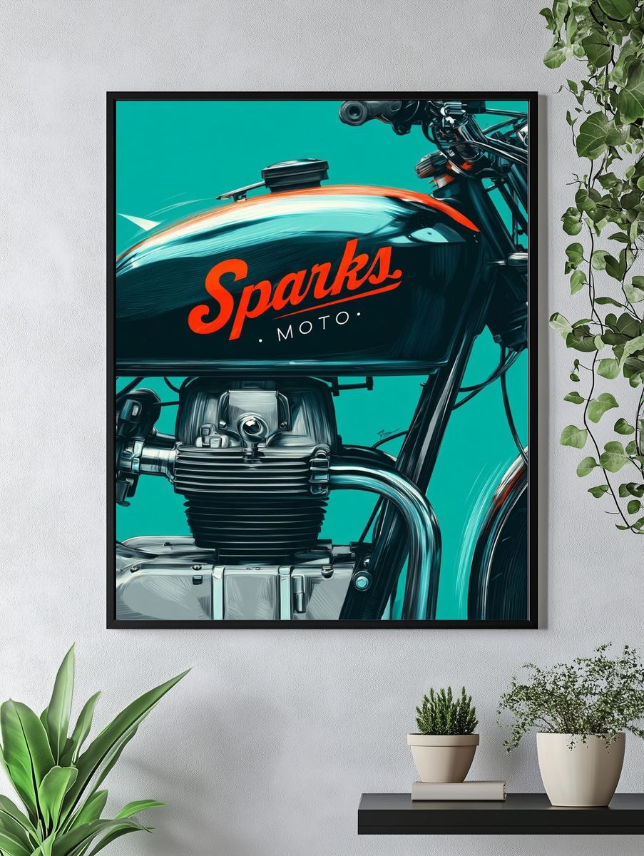 Sparks Moto Poster. — room view 4