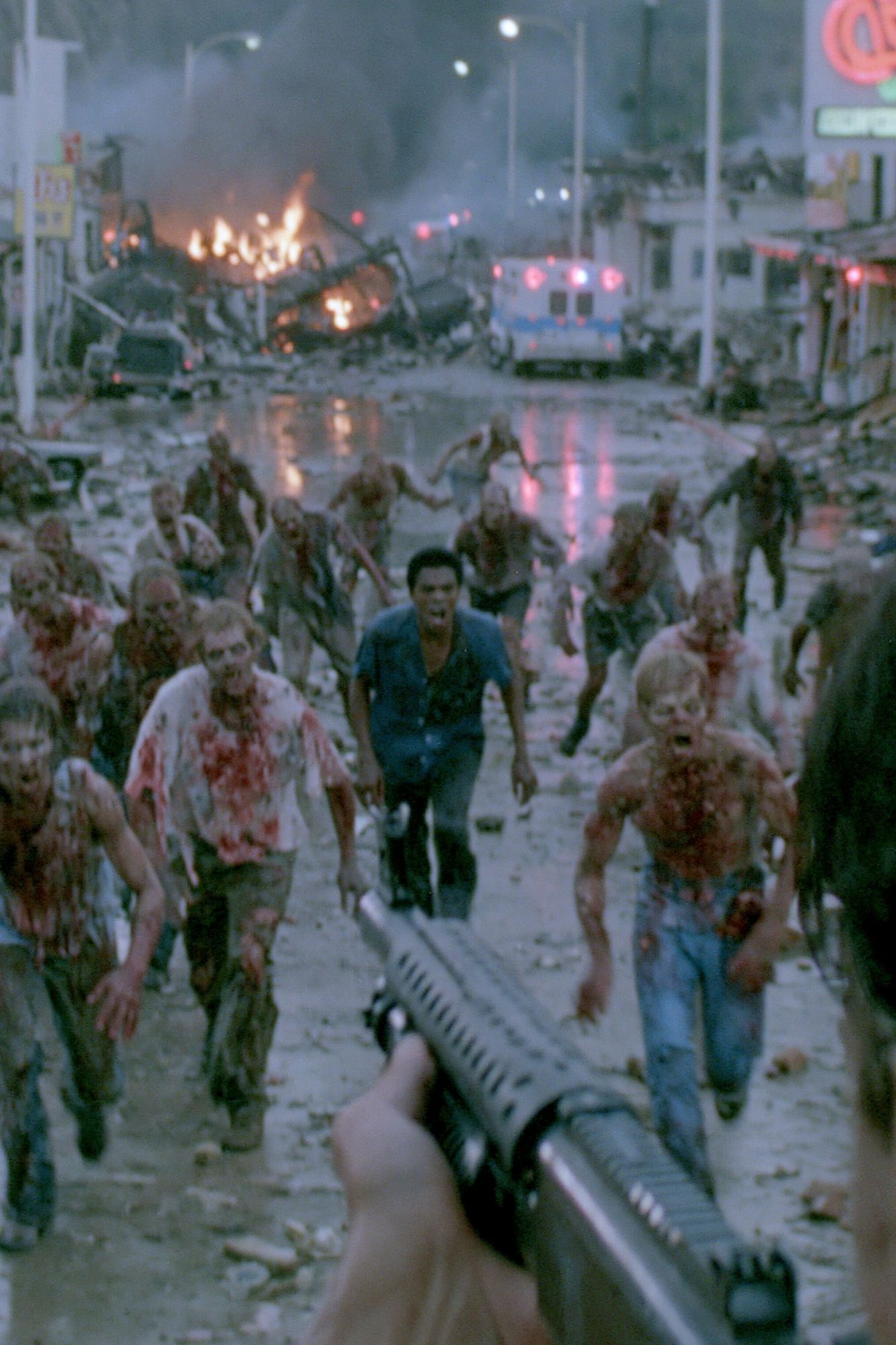 Zombie Apocalypse Street Scene Print. poster — movies art
