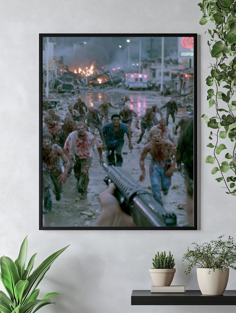 Zombie Apocalypse Street Scene Print. — room view 4