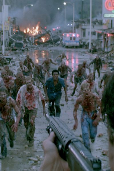 Zombie Apocalypse Street Scene Print.